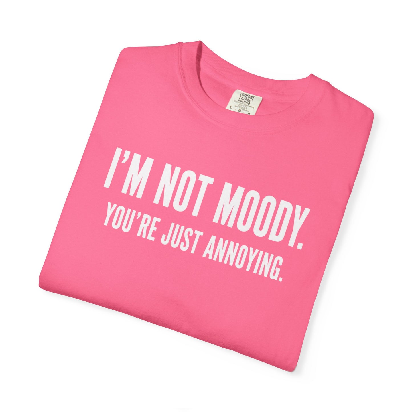 Im Not Moody Youre Just Annoying Tshirt | Funny Sarcastic Quote Tee