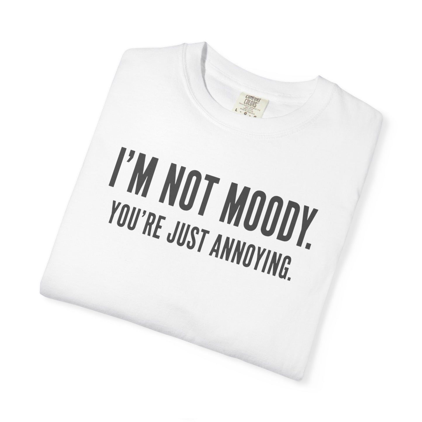 Im Not Moody Youre Just Annoying Tshirt | Funny Sarcastic Quote Tee