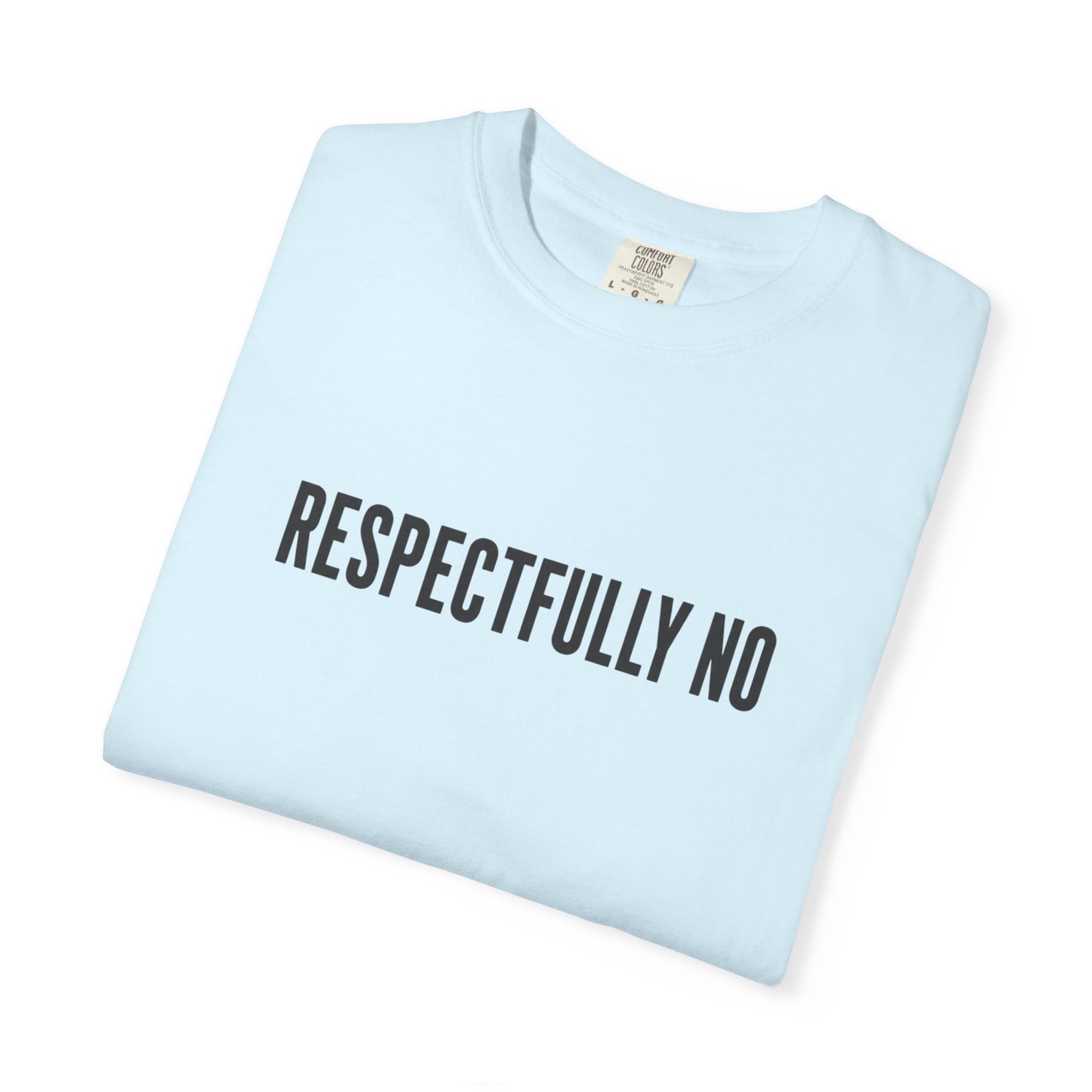 Respectfully No Comfort Colors T-shirt | Minimal Text Tee, Slogan Shirt