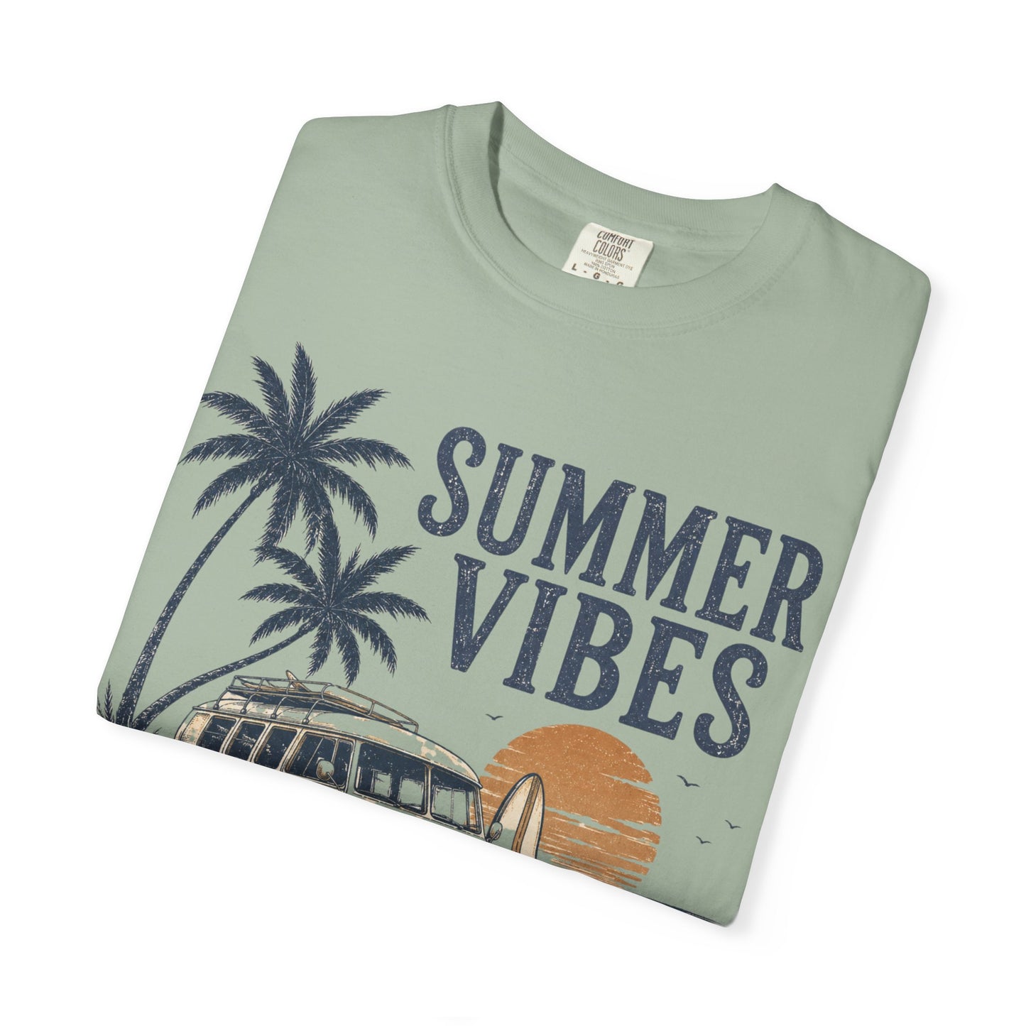 Summer Vibes T-Shirt Retro Surf Van Beach Tee