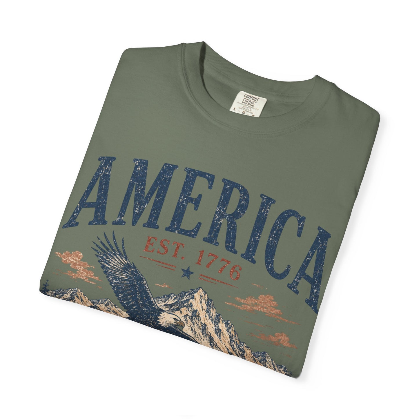 America Eagle Mountain T-Shirt – Est. 1776 Patriotic Outdoor Tee