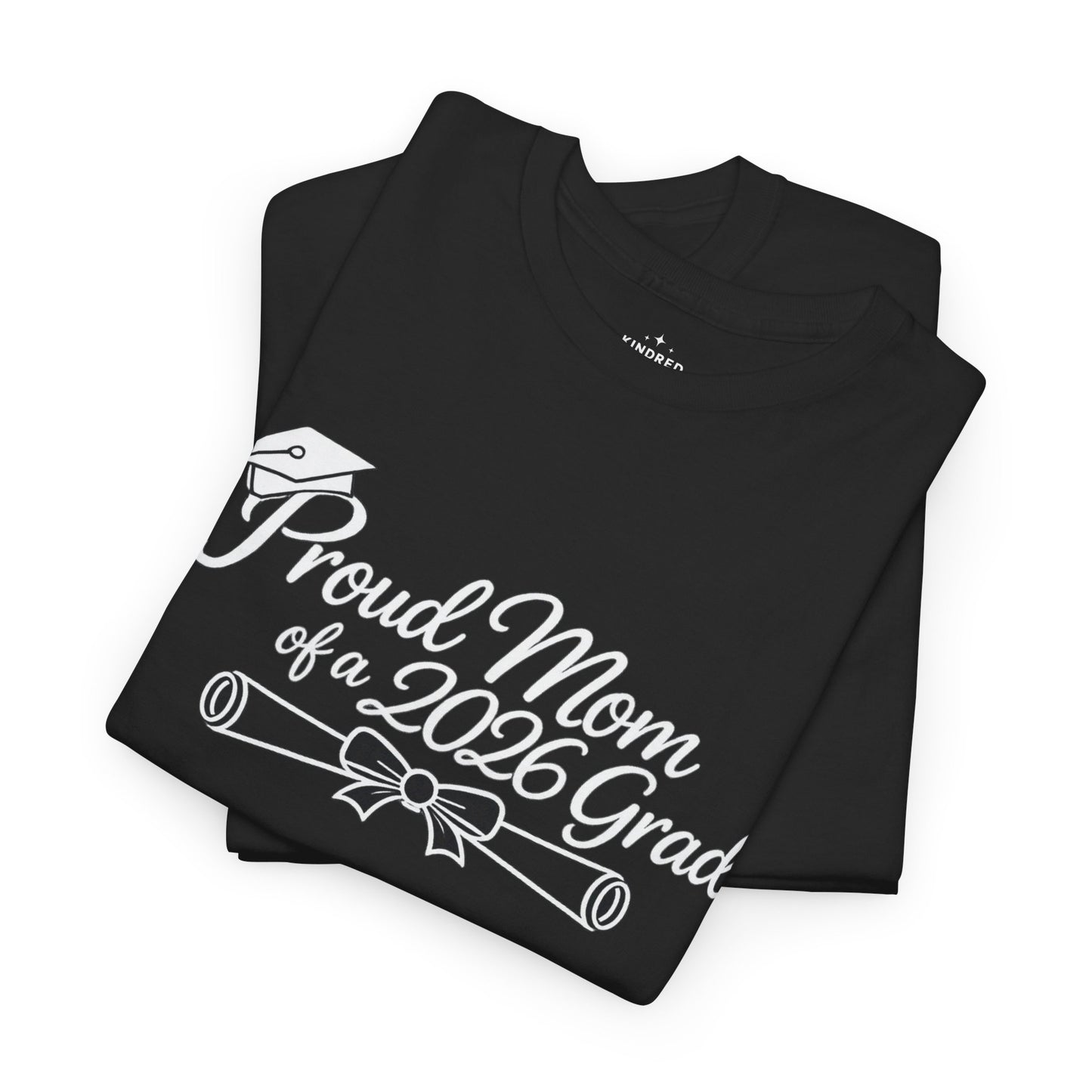 Proud Mom of a 2026 Grad T-Shirt | Graduation Mom Tee, Cap & Diploma Design