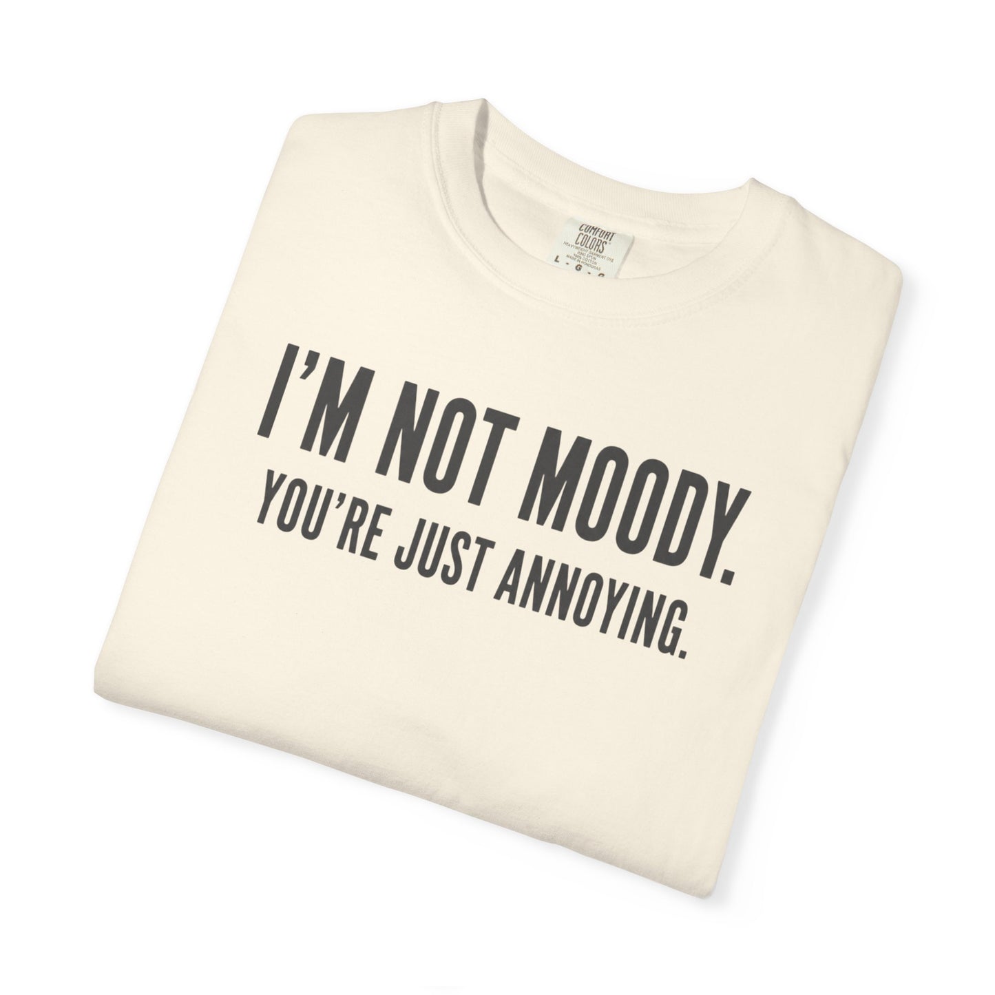 Im Not Moody Youre Just Annoying Tshirt | Funny Sarcastic Quote Tee