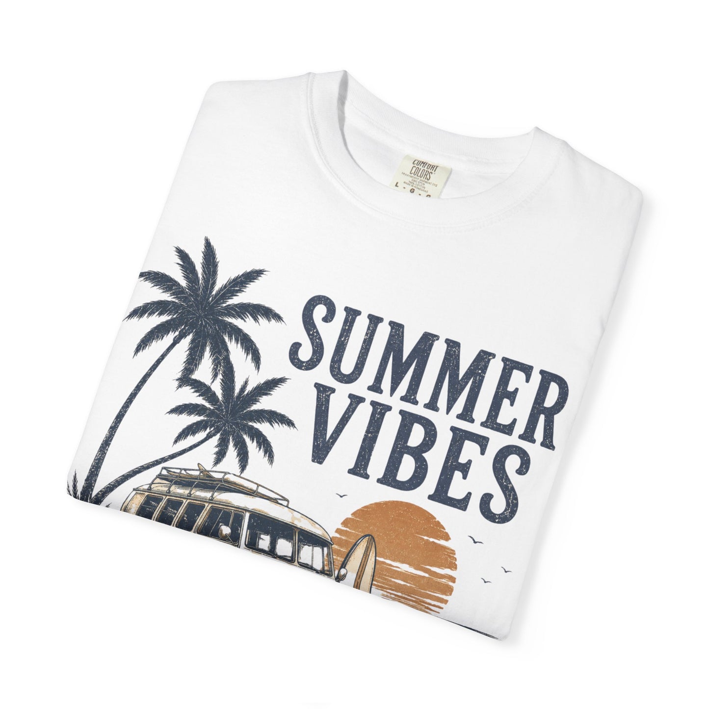 Summer Vibes T-Shirt Retro Surf Van Beach Tee