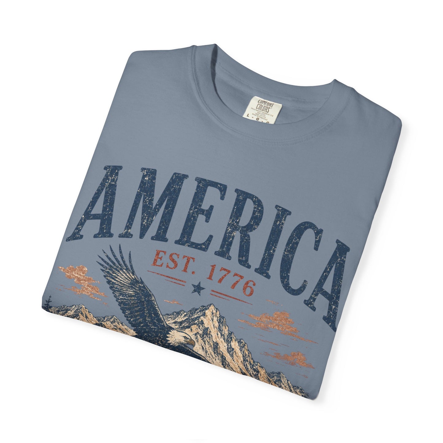 America Eagle Mountain T-Shirt – Est. 1776 Patriotic Outdoor Tee