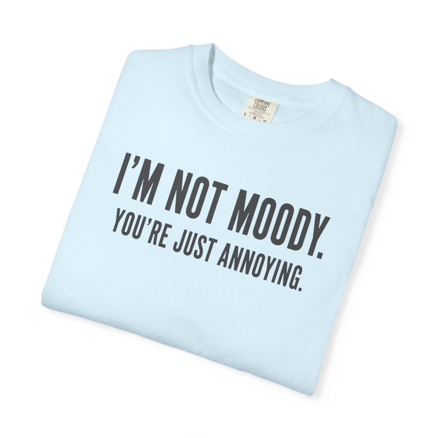 Im Not Moody Youre Just Annoying Tshirt | Funny Sarcastic Quote Tee