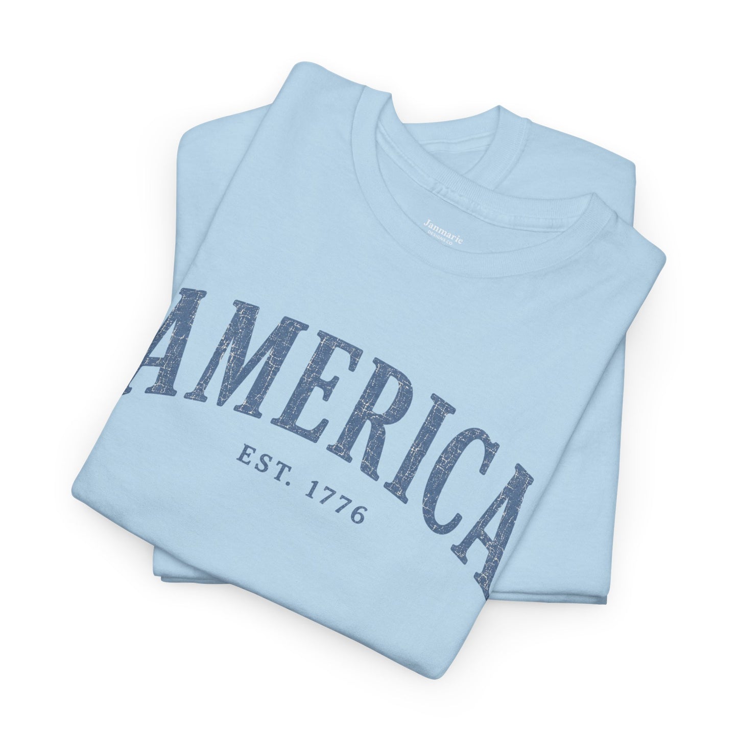 America arched text T-Shirt | EST. 1776, Patriotic USA tee
