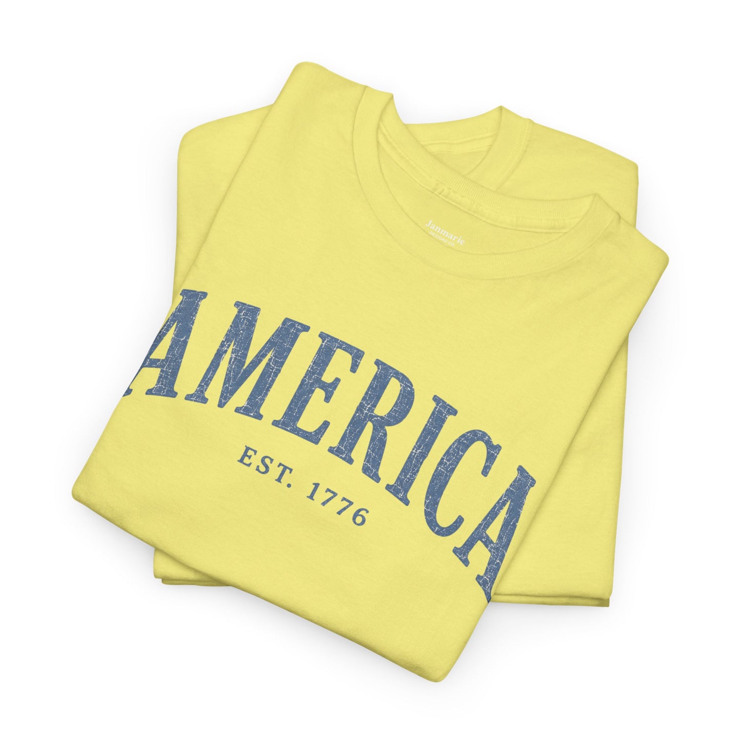 America arched text T-Shirt | EST. 1776, Patriotic USA tee