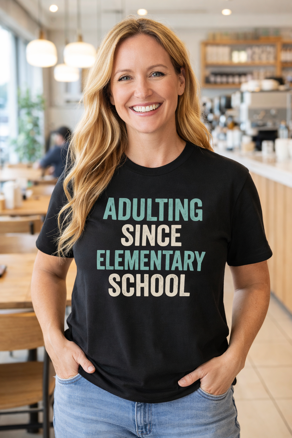 Adulting Since Elementary School Tee Funny Graphic T-Shirt