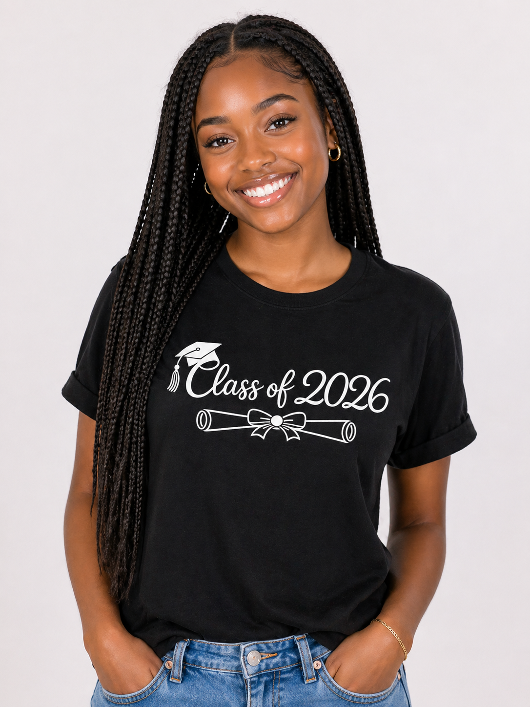 Class of 2026 graduation shirt | Diploma and cap tee