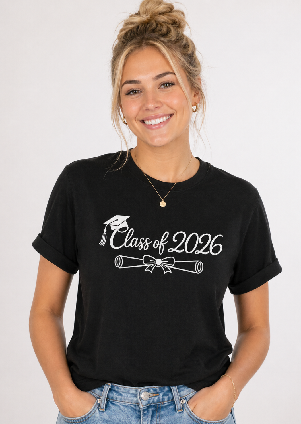 Class of 2026 graduation shirt | Diploma and cap tee
