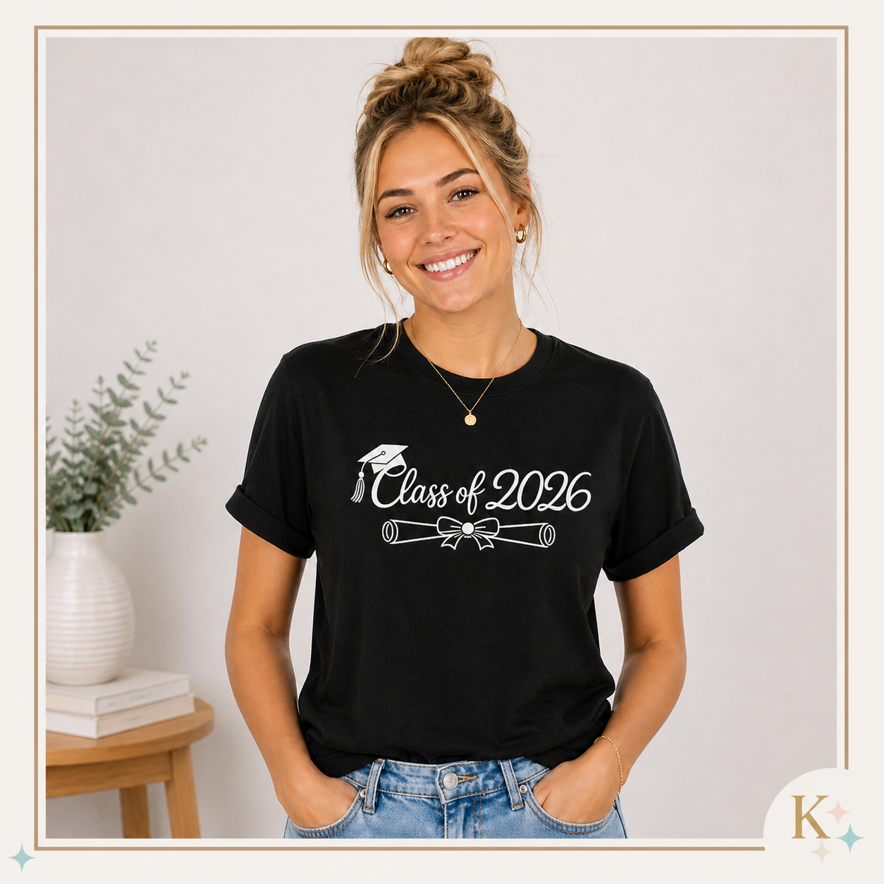 Class of 2026 graduation shirt | Diploma and cap tee