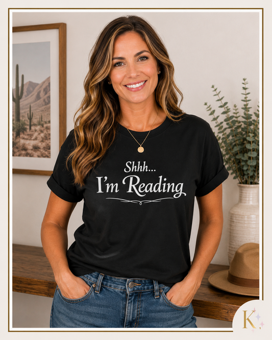 Shhh I'm Reading Comfort Colors T-Shirt | Reader Shirt, Book Lover Tee