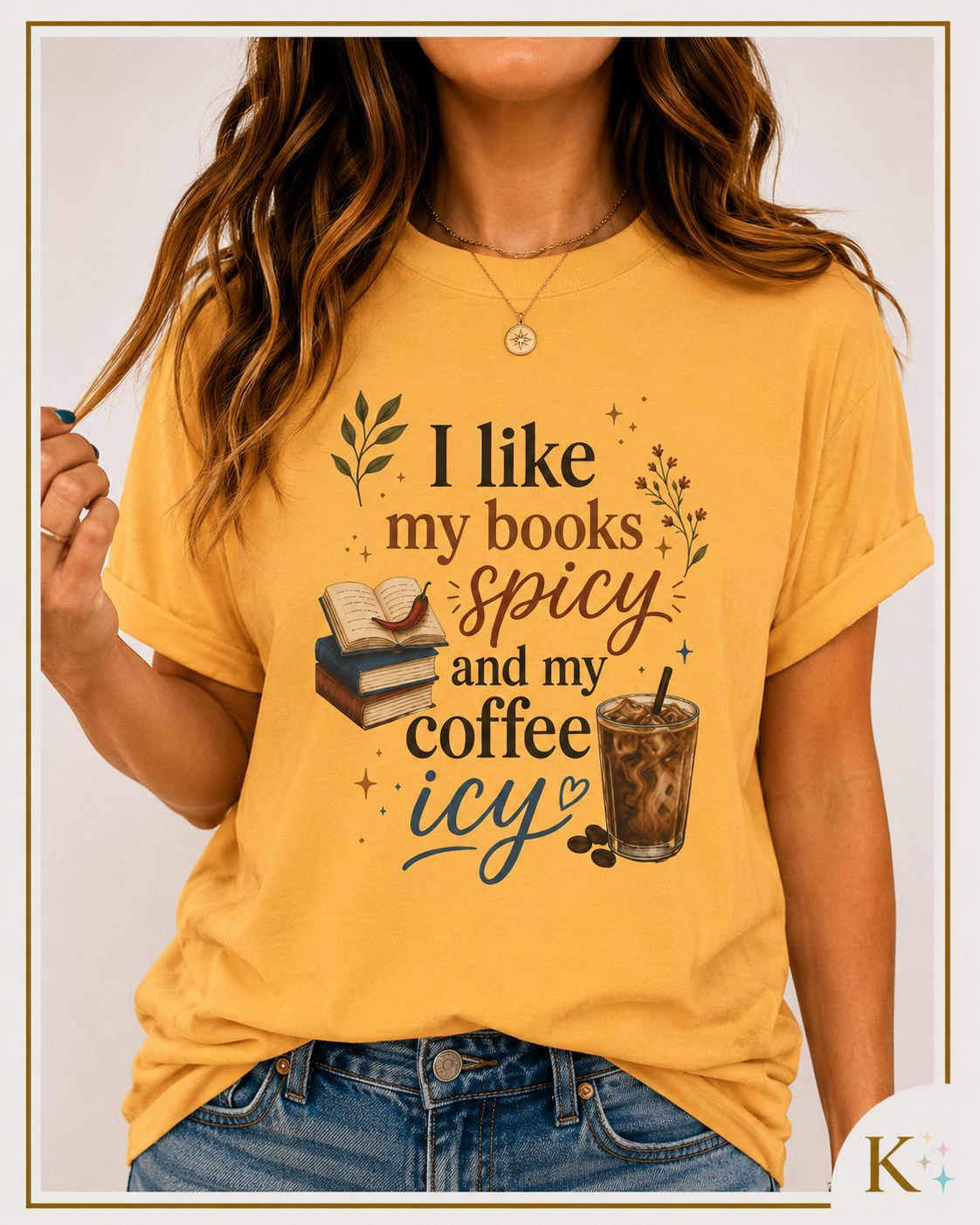 I Like My Books Spicy and My Coffee Icy Shirt, Smut Reader Tee, Romance Reader Gift, Book Lover Tee