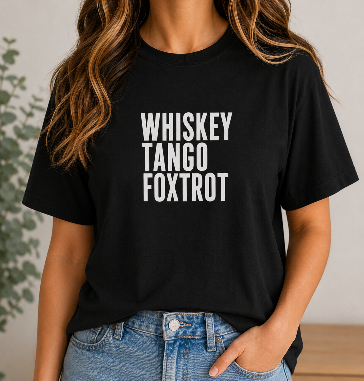 WHISKEY TANGO FOXTROT Comfort Colors T-shirt | Military Phonetic Text Tee