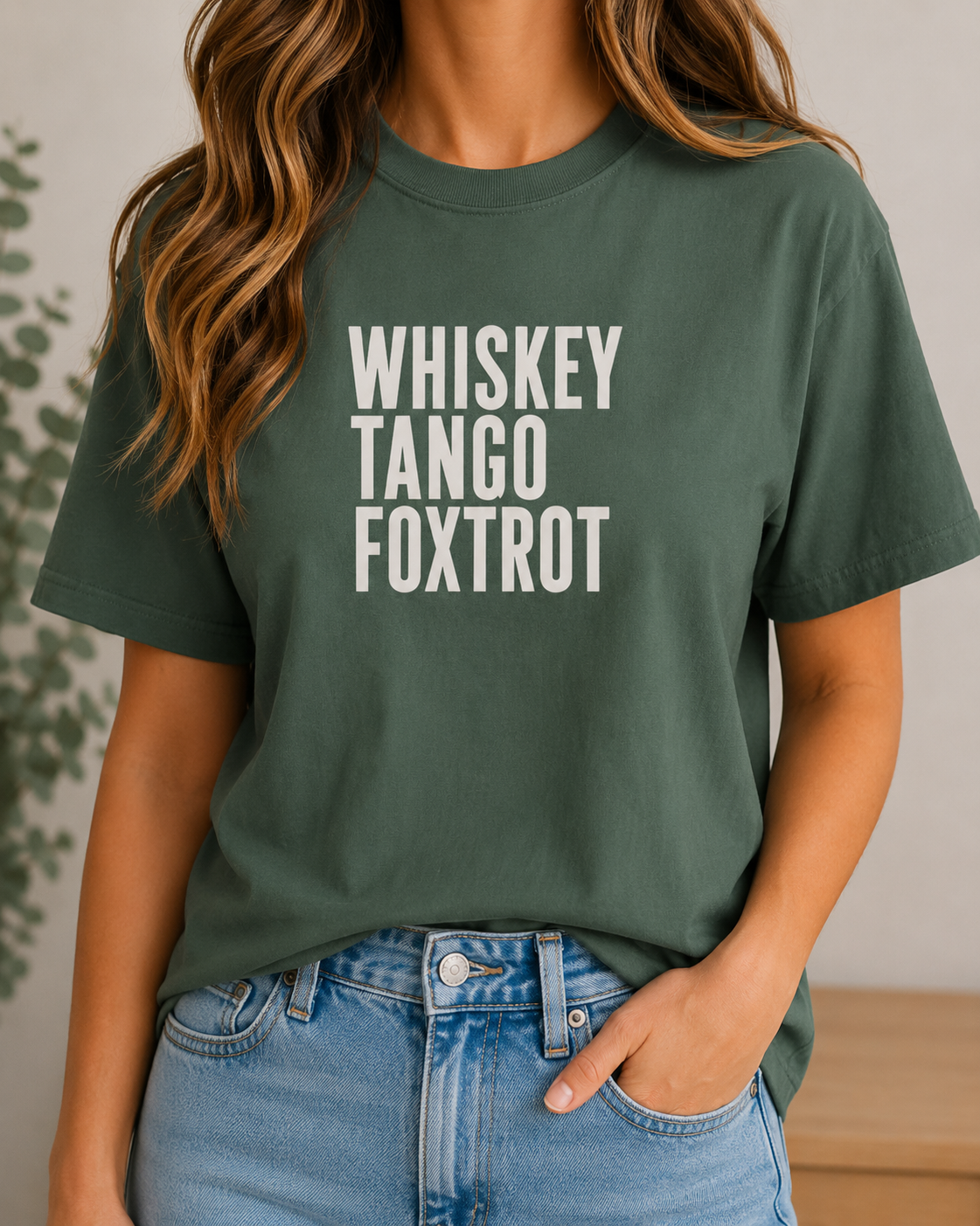 WHISKEY TANGO FOXTROT Comfort Colors T-shirt | Military Phonetic Text Tee