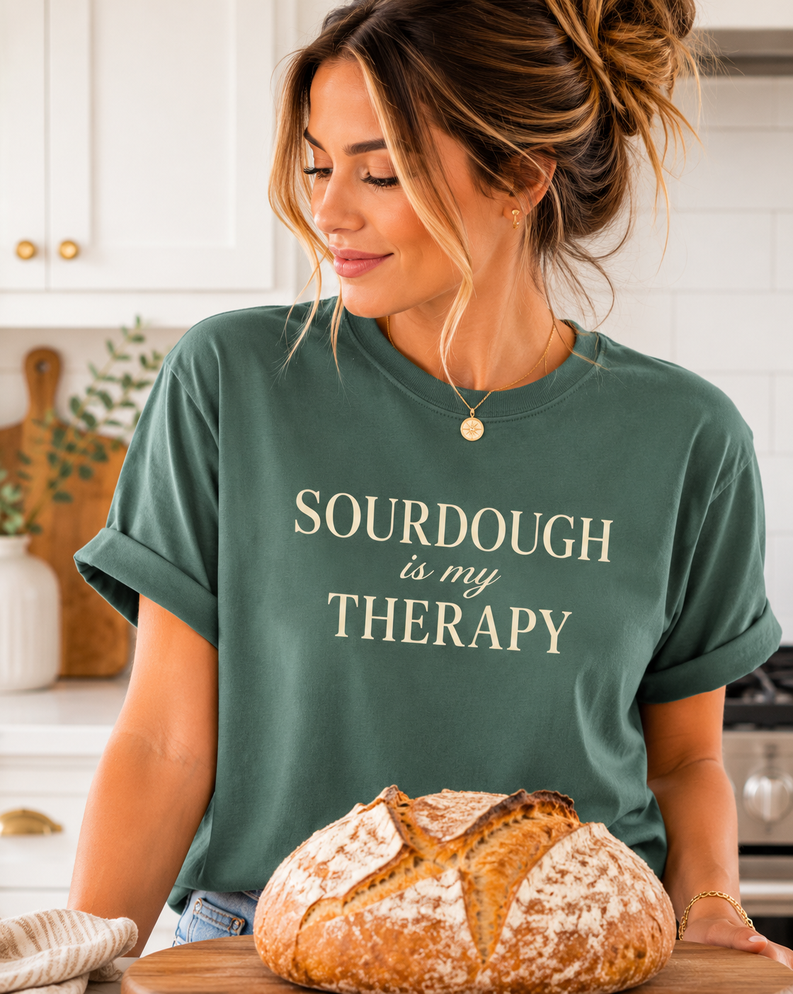Sourdough is my Therapy T-shirt | Baking Quote Tee