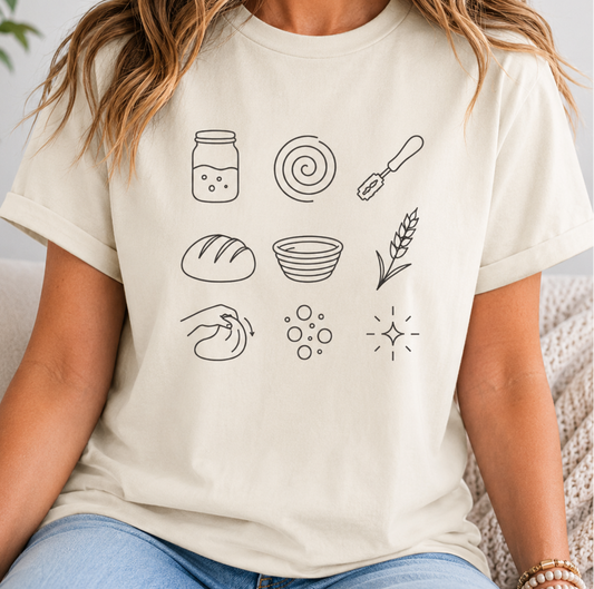 Sourdough Baking Comfort Colors Shirt Feed Fold Ferment | Sourdough Bread Tee