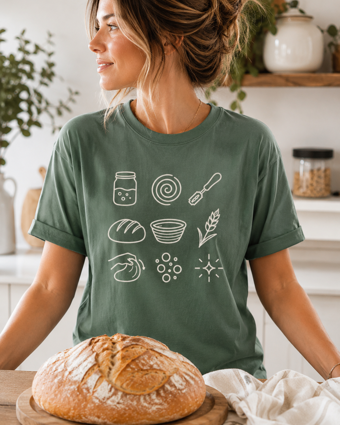 Sourdough Baking Comfort Colors Shirt Feed Fold Ferment | Sourdough Bread Tee