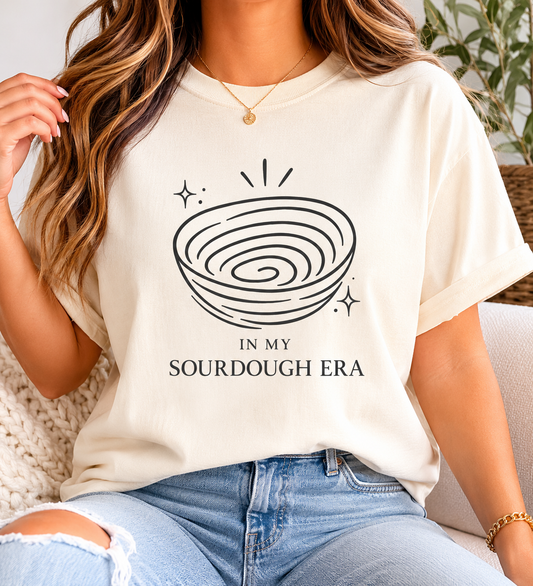 In My Sourdough Era T-Shirt | Bread Loaf Illustration, Baker Shirt