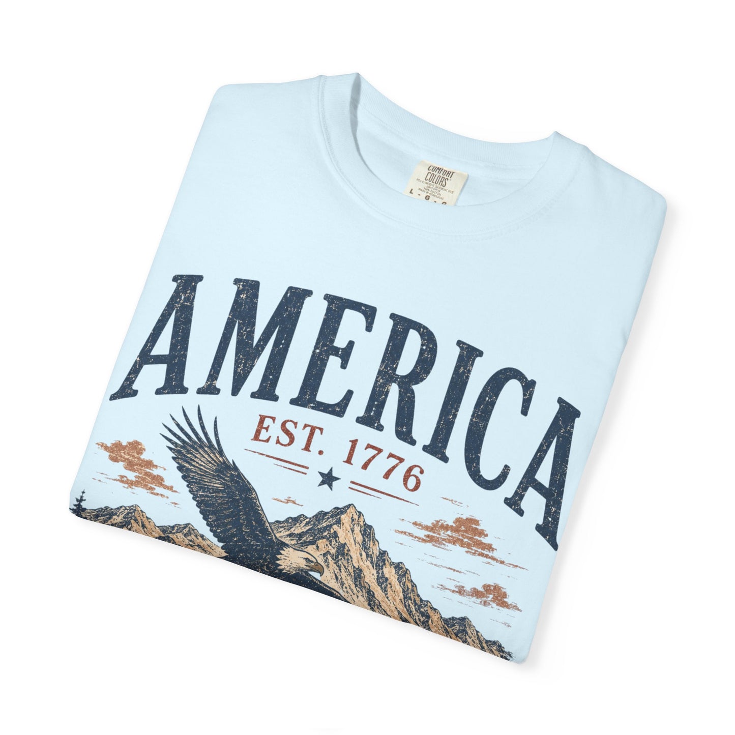 America Eagle Mountain T-Shirt – Est. 1776 Patriotic Outdoor Tee
