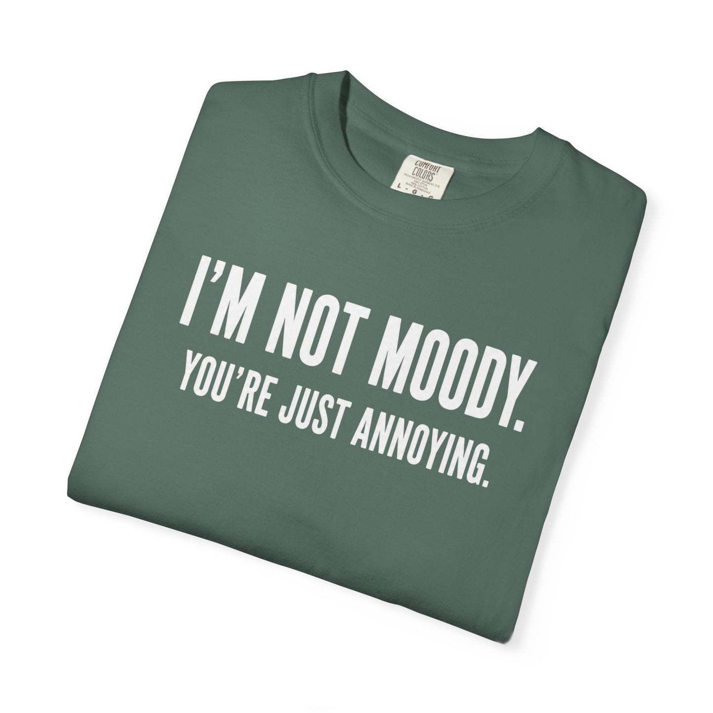 Im Not Moody Youre Just Annoying Tshirt | Funny Sarcastic Quote Tee