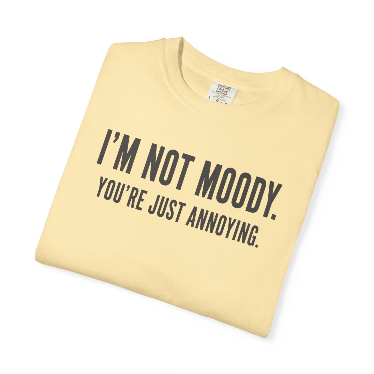 Im Not Moody Youre Just Annoying Tshirt | Funny Sarcastic Quote Tee