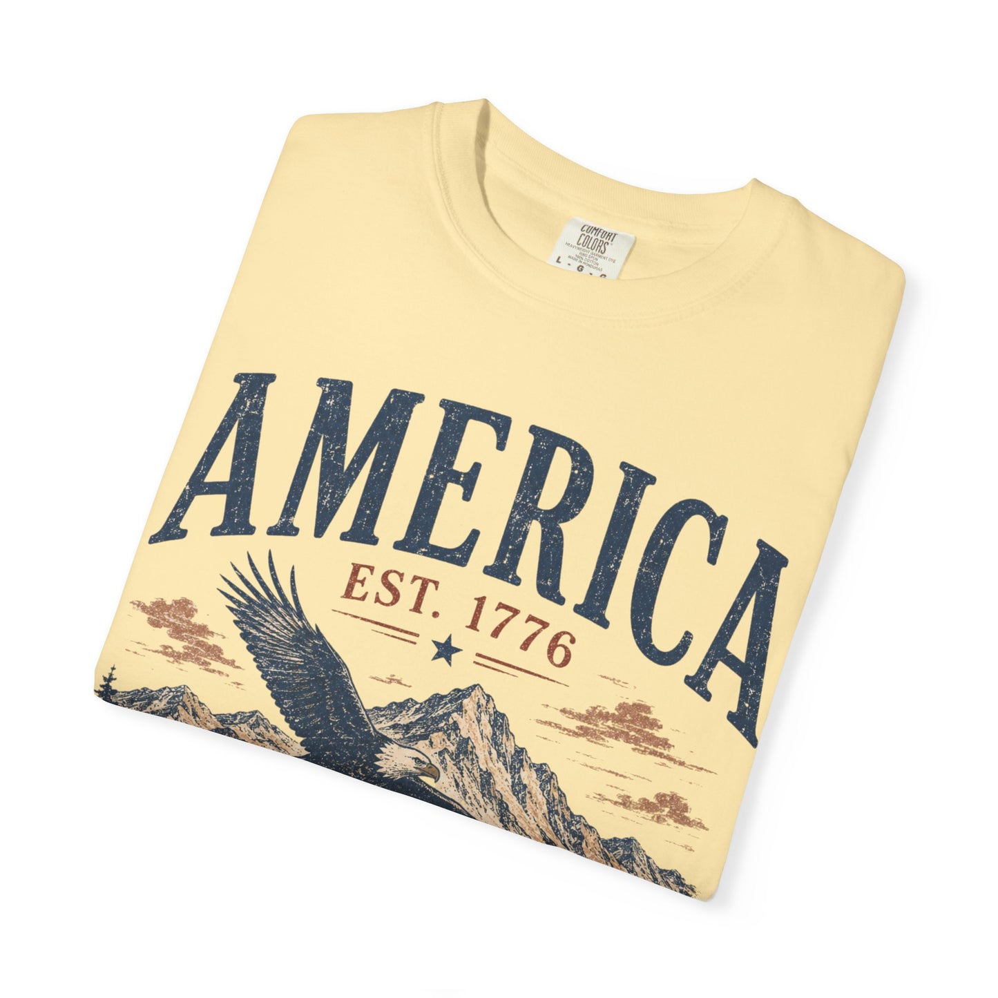 America Eagle Mountain T-Shirt – Est. 1776 Patriotic Outdoor Tee