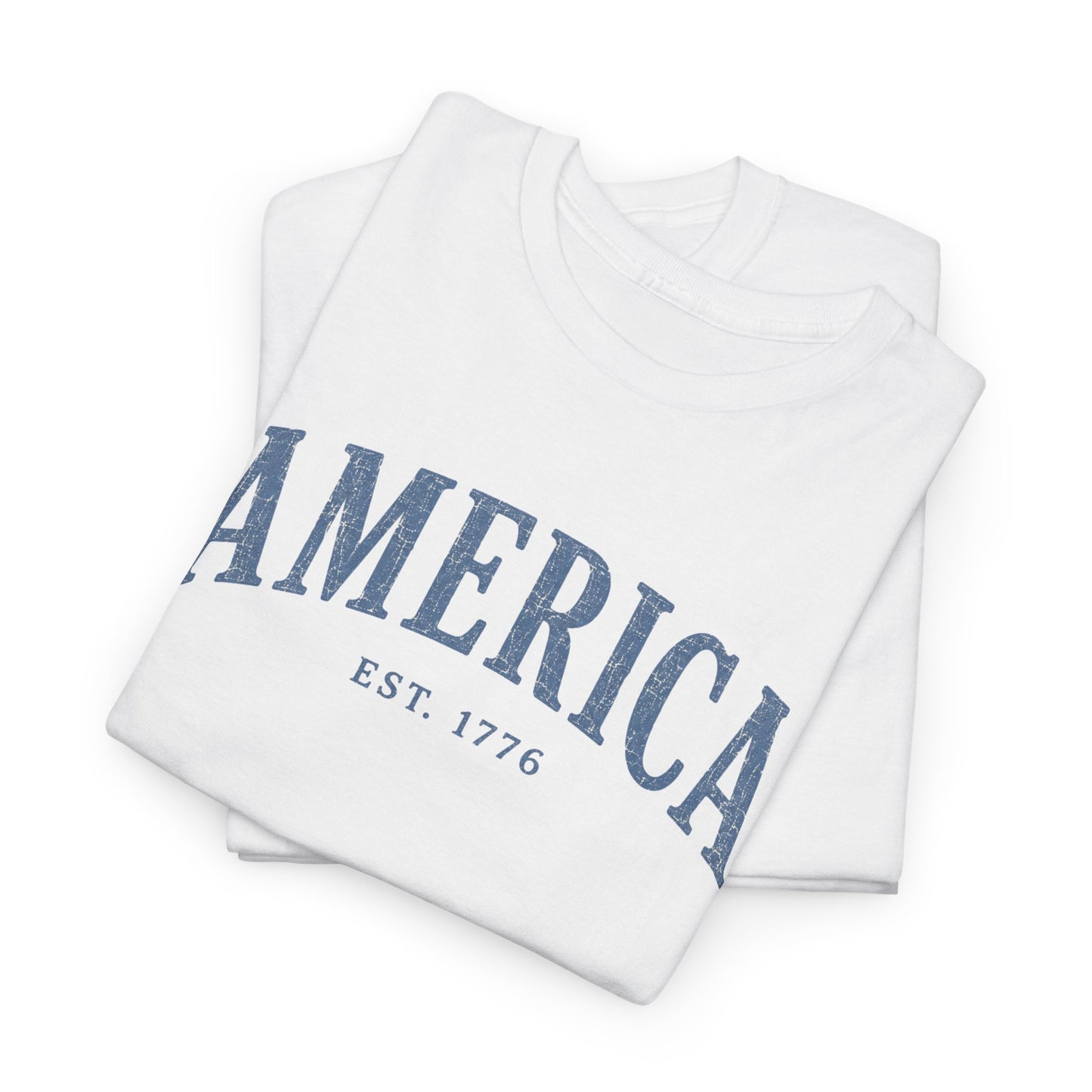America arched text T-Shirt | EST. 1776, Patriotic USA tee