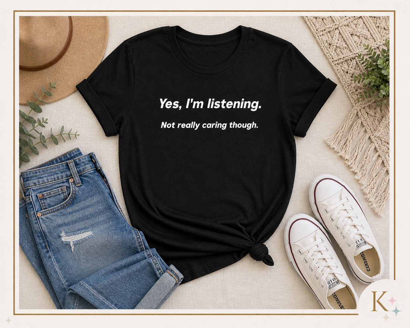 Yes Im listening sarcastic tee | Funny Quote TShirt