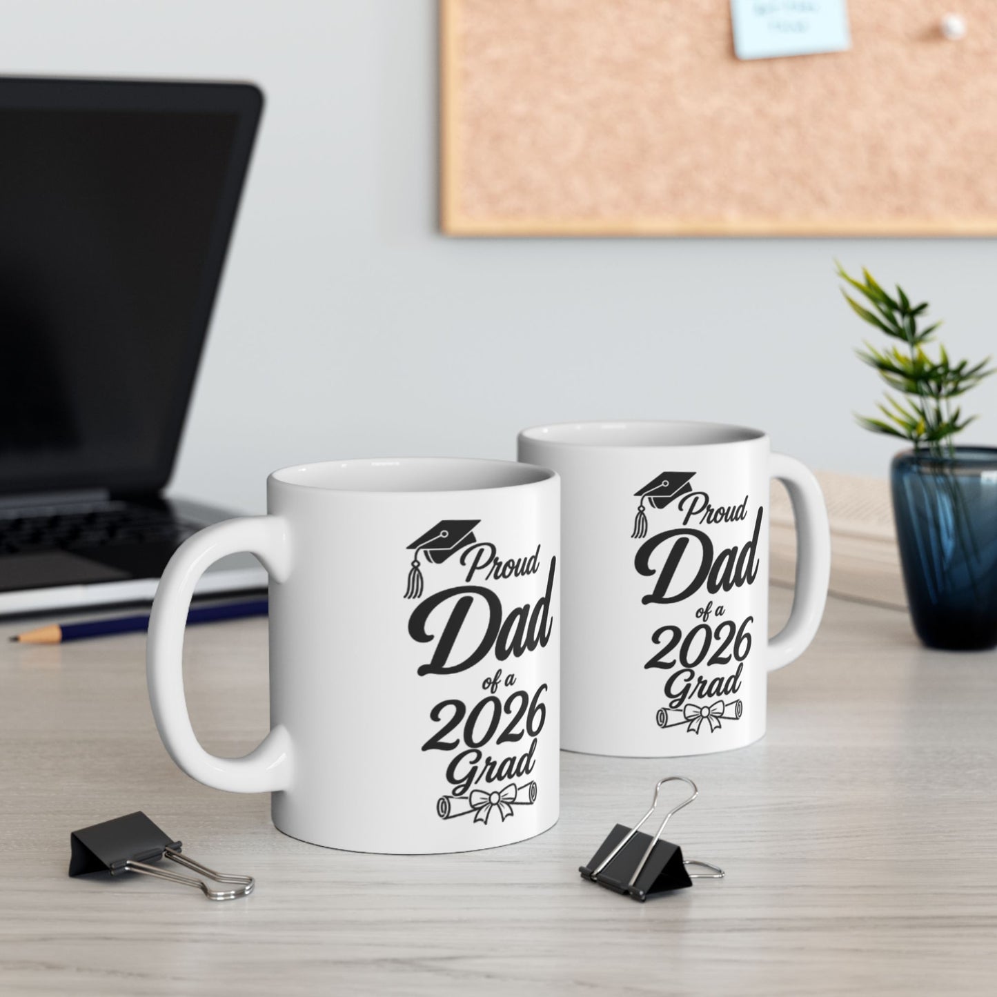 Proud Dad of a 2026 Grad Mug | Ceramic Graduation Coffee Cup
