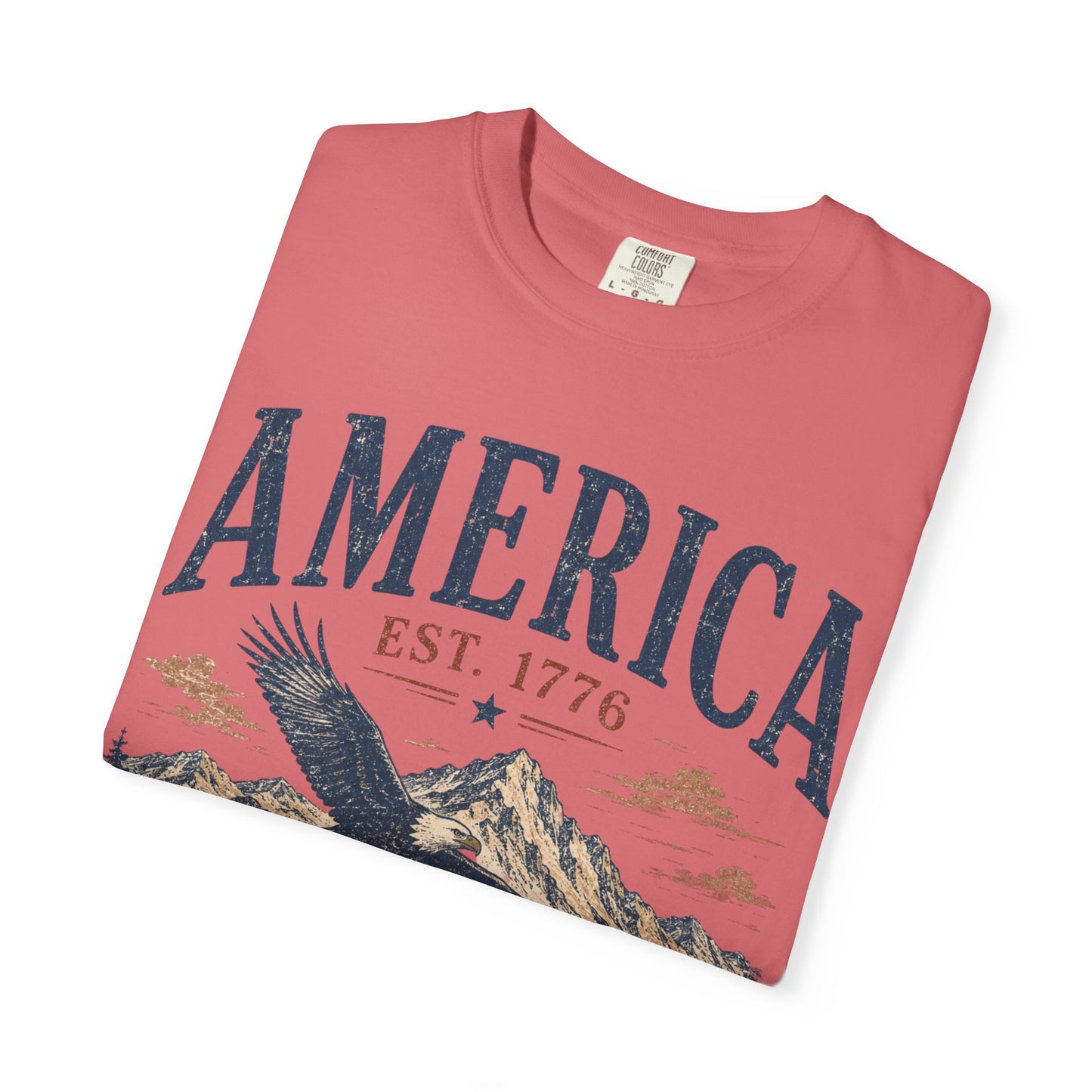 America Eagle Mountain T-Shirt – Est. 1776 Patriotic Outdoor Tee