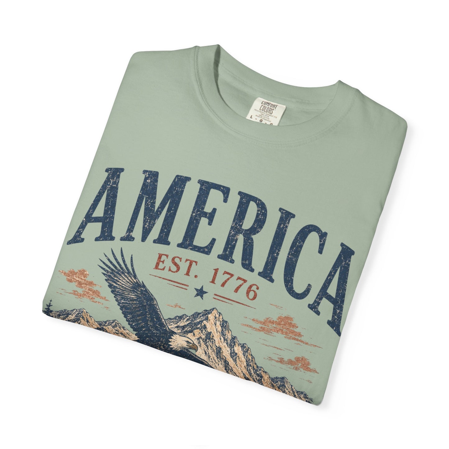 America Eagle Mountain T-Shirt – Est. 1776 Patriotic Outdoor Tee