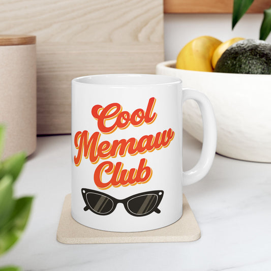Cool Memaw Club Mug Retro Memaw Gift Funny Coffee Cup