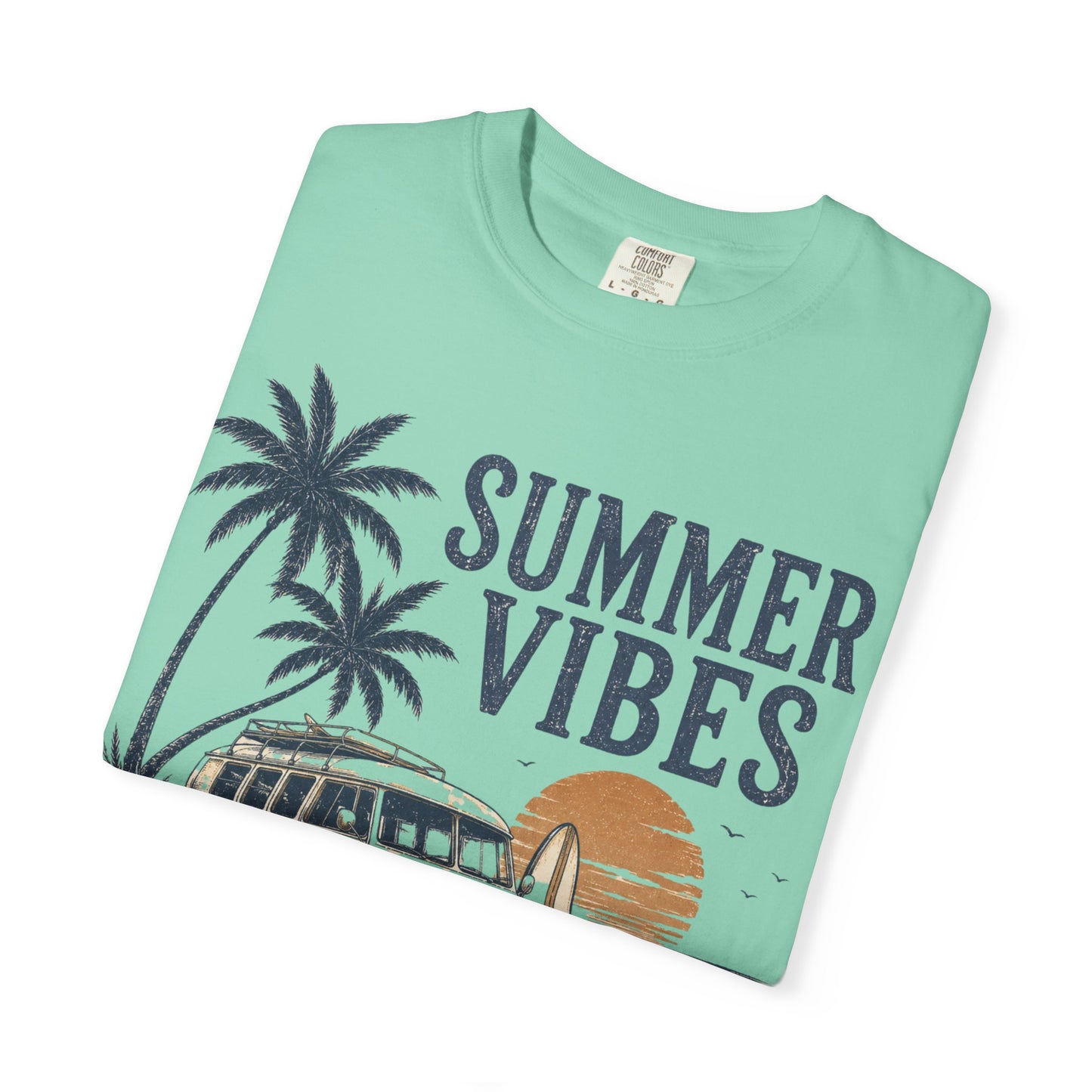 Summer Vibes T-Shirt Retro Surf Van Beach Tee
