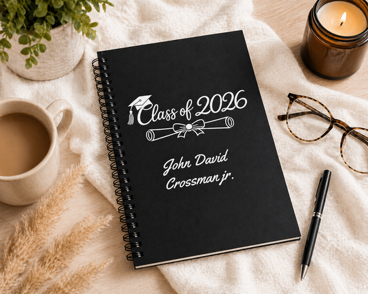 Class of 2026 Graduation Spiral Notebook | Personalized Name